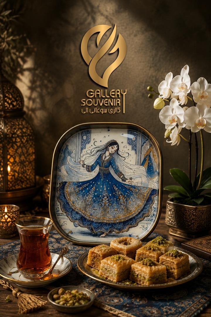 3F0C6077-CCF9-4AF0-AD84-C05E45B80768 سینی چوبی دختر رقصنده ۲۰*۲۰ سانت - تصویر 1