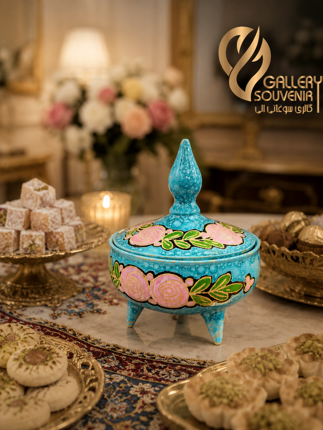 7B8E71FC-E0DD-4793-8801-3982A5C17E6B شکلاتخوری میناکاری هفت رنگ - تصویر 1