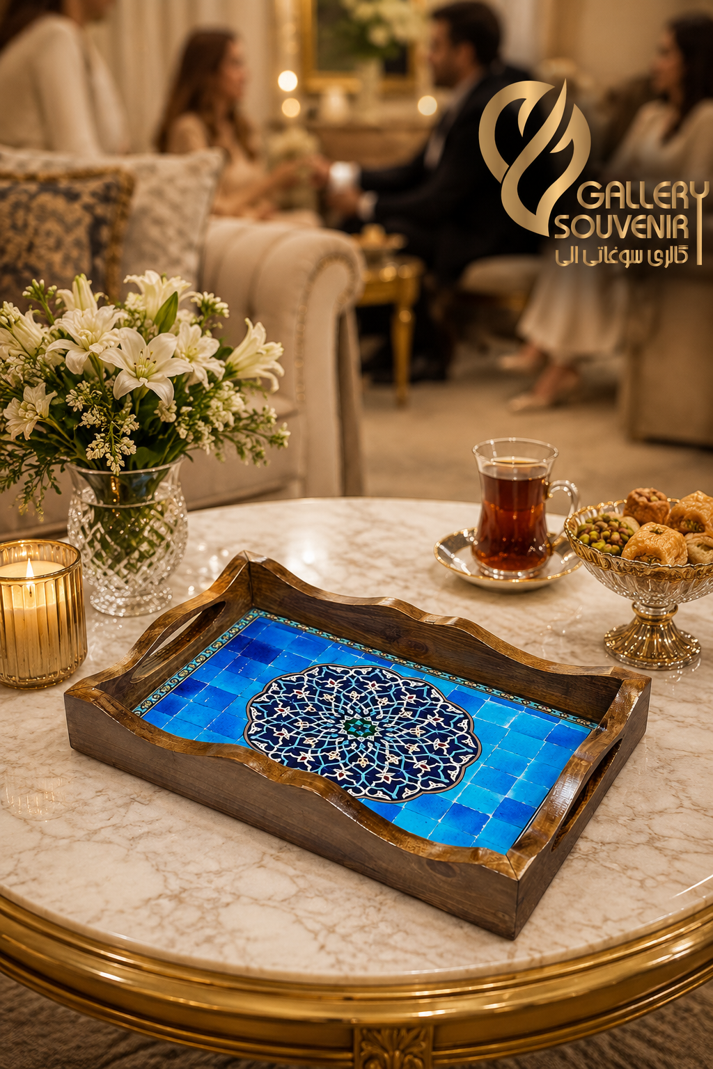 9BCCBD0A-4312-4041-9CD5-2602BF79ECF7 سینی رولتخوری فیروزه کوچک ۱۷*۲۷ سانت - تصویر 1