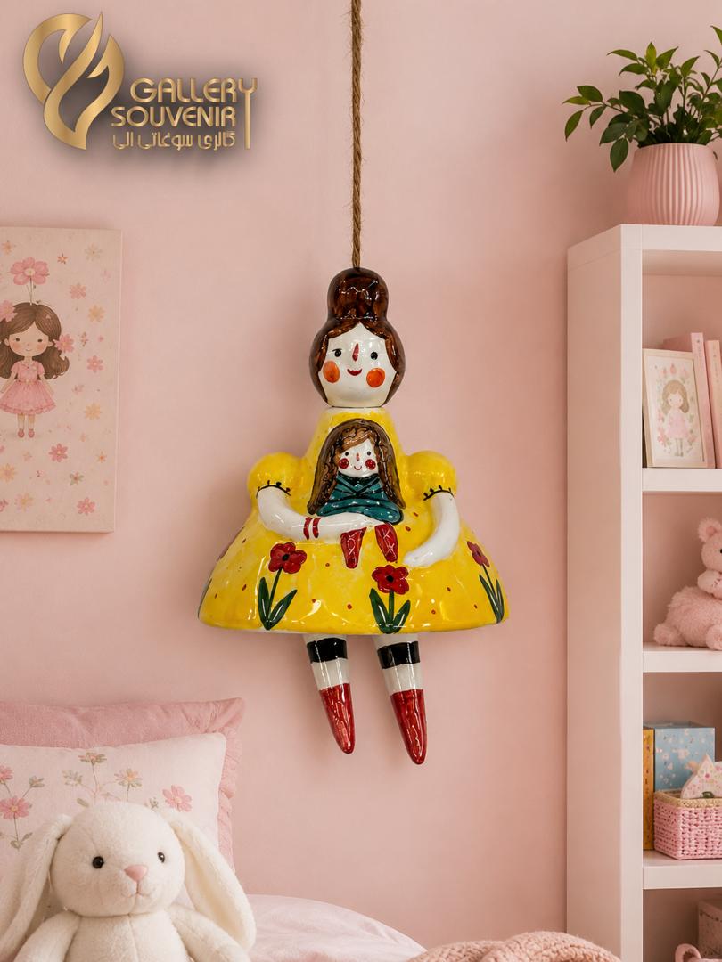 C978E202-F32C-41C5-A923-50A5DB1E3794 زنگوله دختر عروسکی سرامیکی - تصویر 1