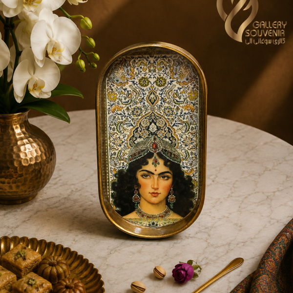 سینی چوبی قجری ۱۴*۲۷ سانت
